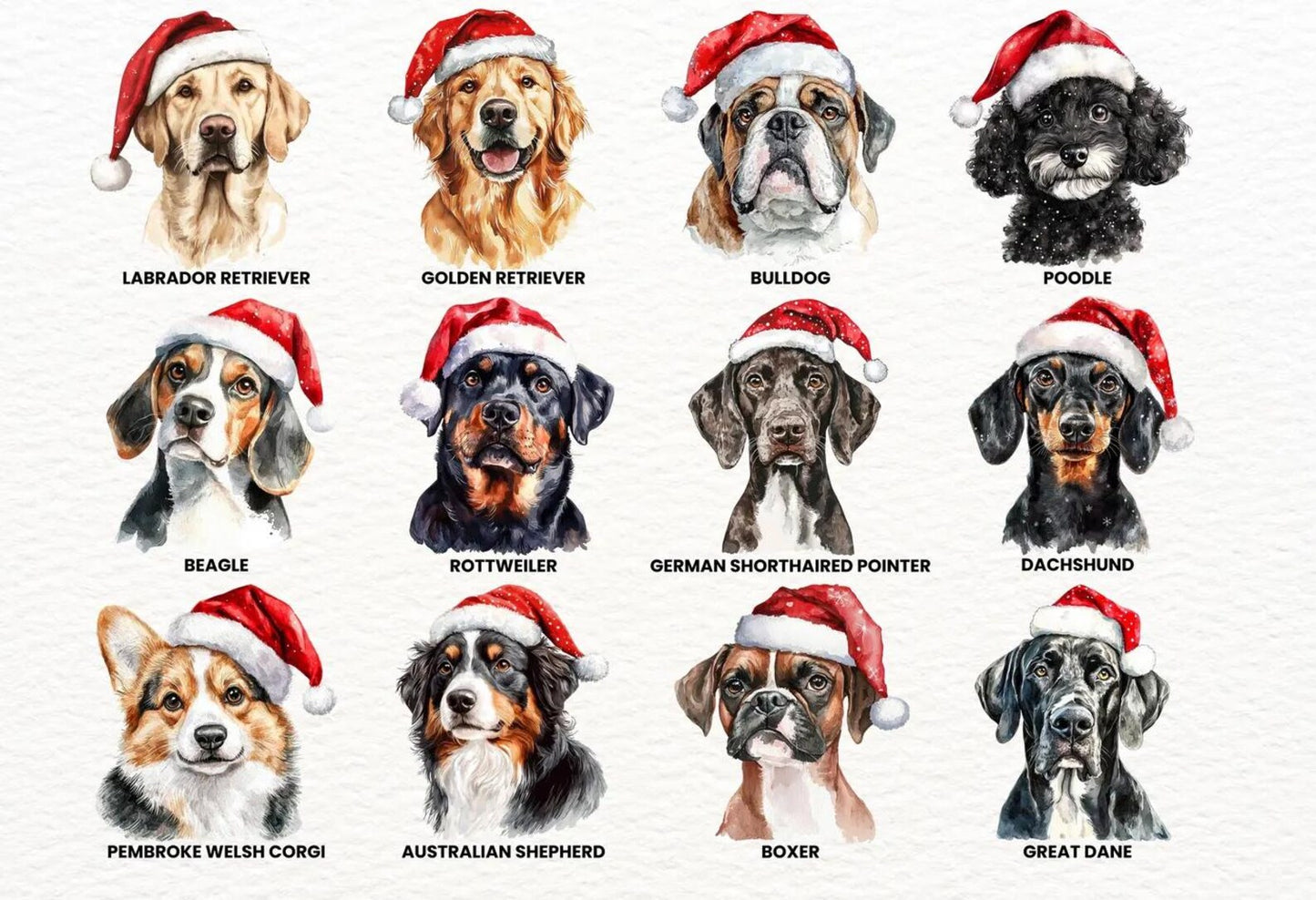 Custom Embrodied Pet Dog Face Christmas Sweatshirt with Santa Hat Christmas Gift For Pet Lovers