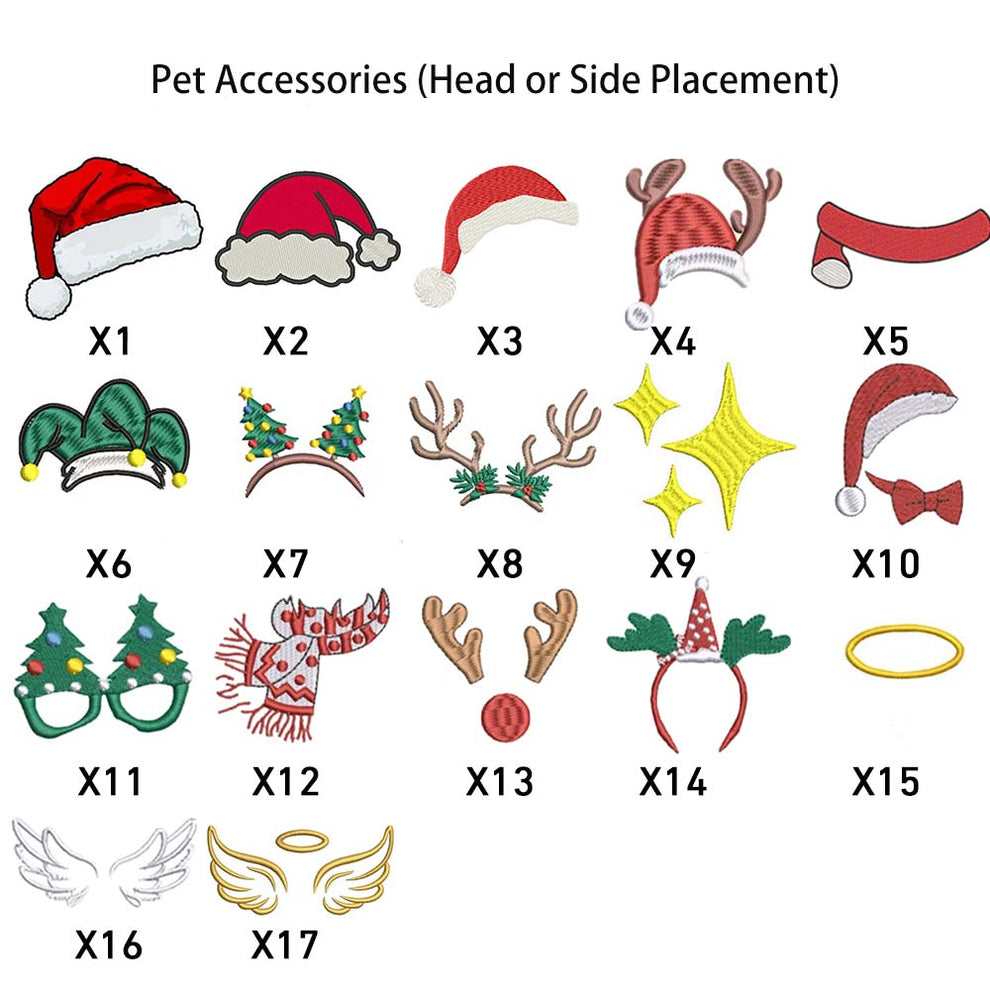 Custom Embroidered Pet Portrait Christmas Sweatshirt Christmas Gift for Dog Cat Owner Pet Lovers