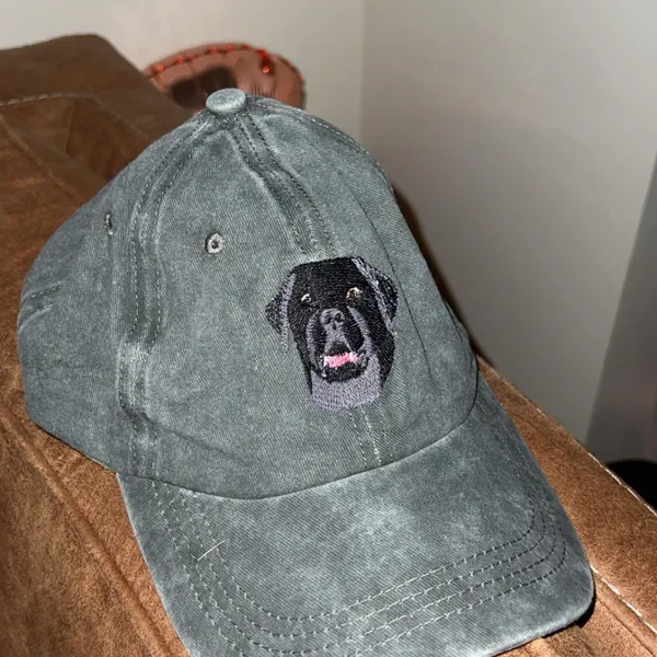 Custom Embroidered Pet Portrait Hat Personalized Dog & Cat Baseball Cap Gift for Dog Owners Pet Lover Gift Christmas Gift