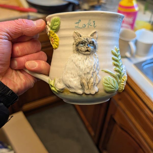 Personalisierte Haustier-Fototasse mit Hundegesicht und Namen, Geschenk für Hundeliebhaber