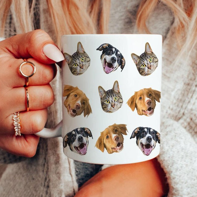 Tasse photo personnalisée pour animaux de compagnie avec visage et nom de chien, cadeau pour les amoureux des chiens