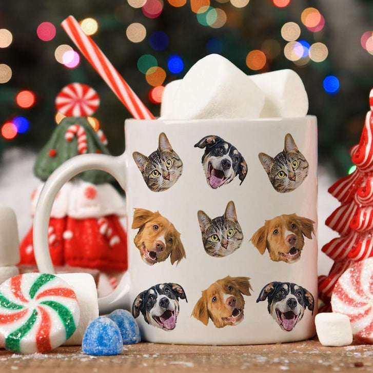 Tasse photo personnalisée pour animaux de compagnie avec visage et nom de chien, cadeau pour les amoureux des chiens