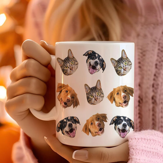 Tasse photo personnalisée pour animaux de compagnie avec visage et nom de chien, cadeau pour les amoureux des chiens