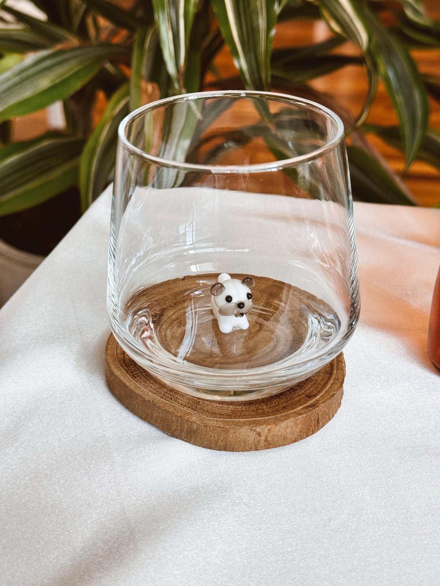 Handmade Dog Figurine Glass Cup 3D Dog Wine Glass Dog Lover Gift