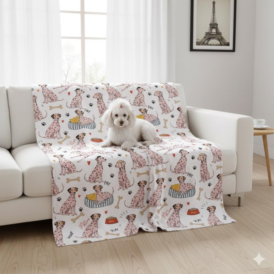 Personalized Dog Name Blanket: Sherpa, Minky, or Velveteen Throw Gift for Pet Lover