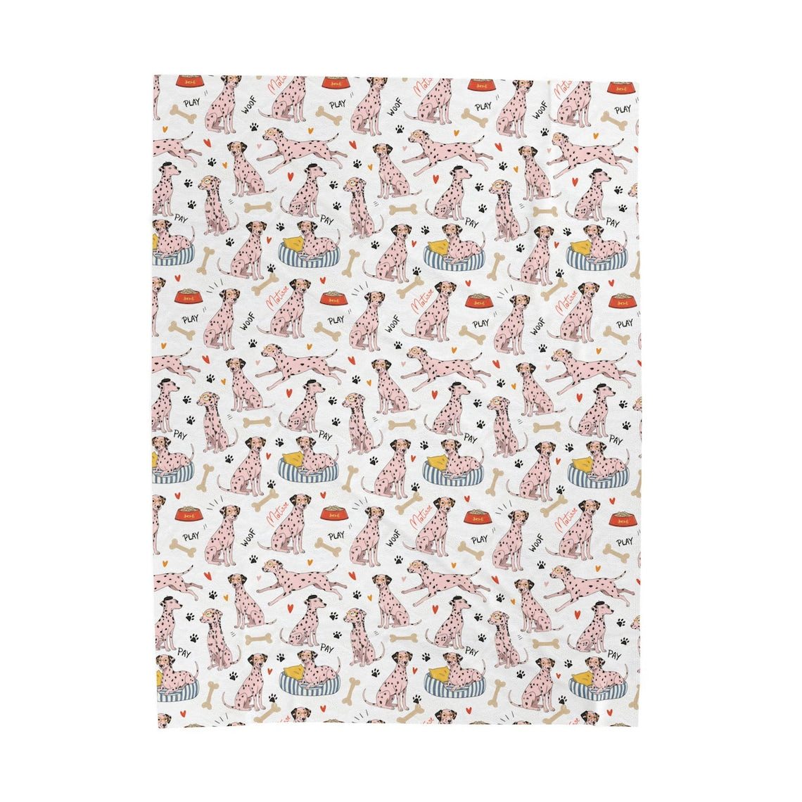 Personalized Dog Name Blanket: Sherpa, Minky, or Velveteen Throw Gift for Pet Lover