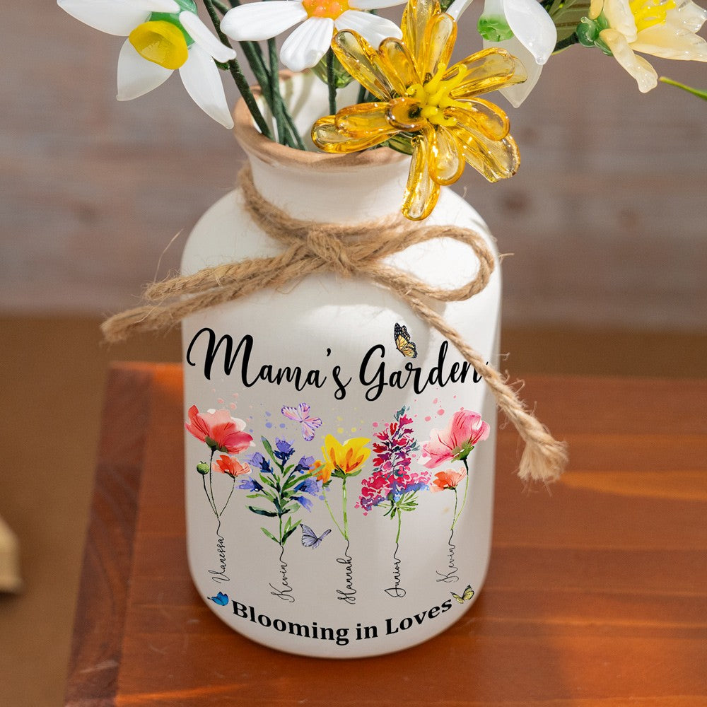 Fleur en verre personnalisée pour le mois de naissance, cadeaux uniques pour maman, grand-mère, fête des mères, idées cadeaux de Noël