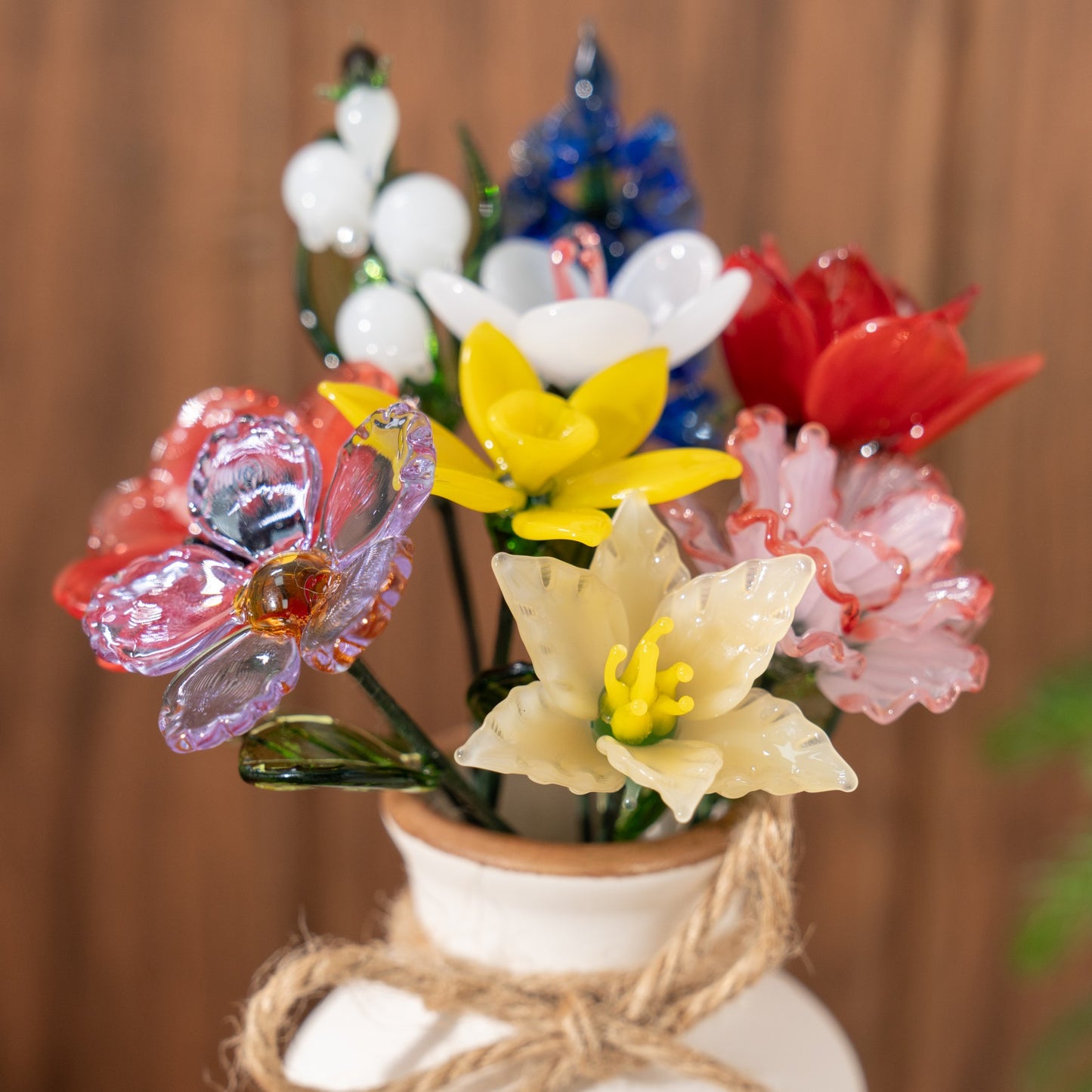 Fleur en verre personnalisée pour le mois de naissance, cadeaux uniques pour maman, grand-mère, fête des mères, idées cadeaux de Noël