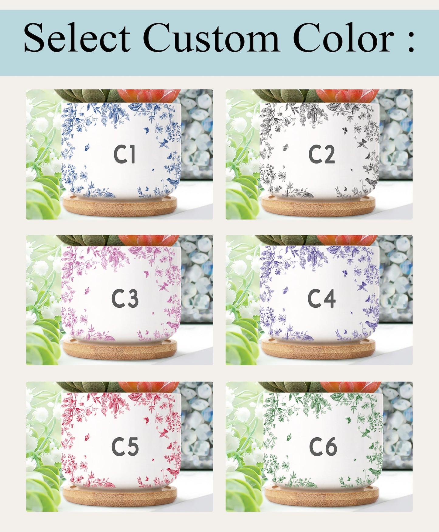 Custom Pet Portrait Planter Pot Pet Memorial Flower Pot Toile De Jouy Pet Photo Planter Dog Mom Gift