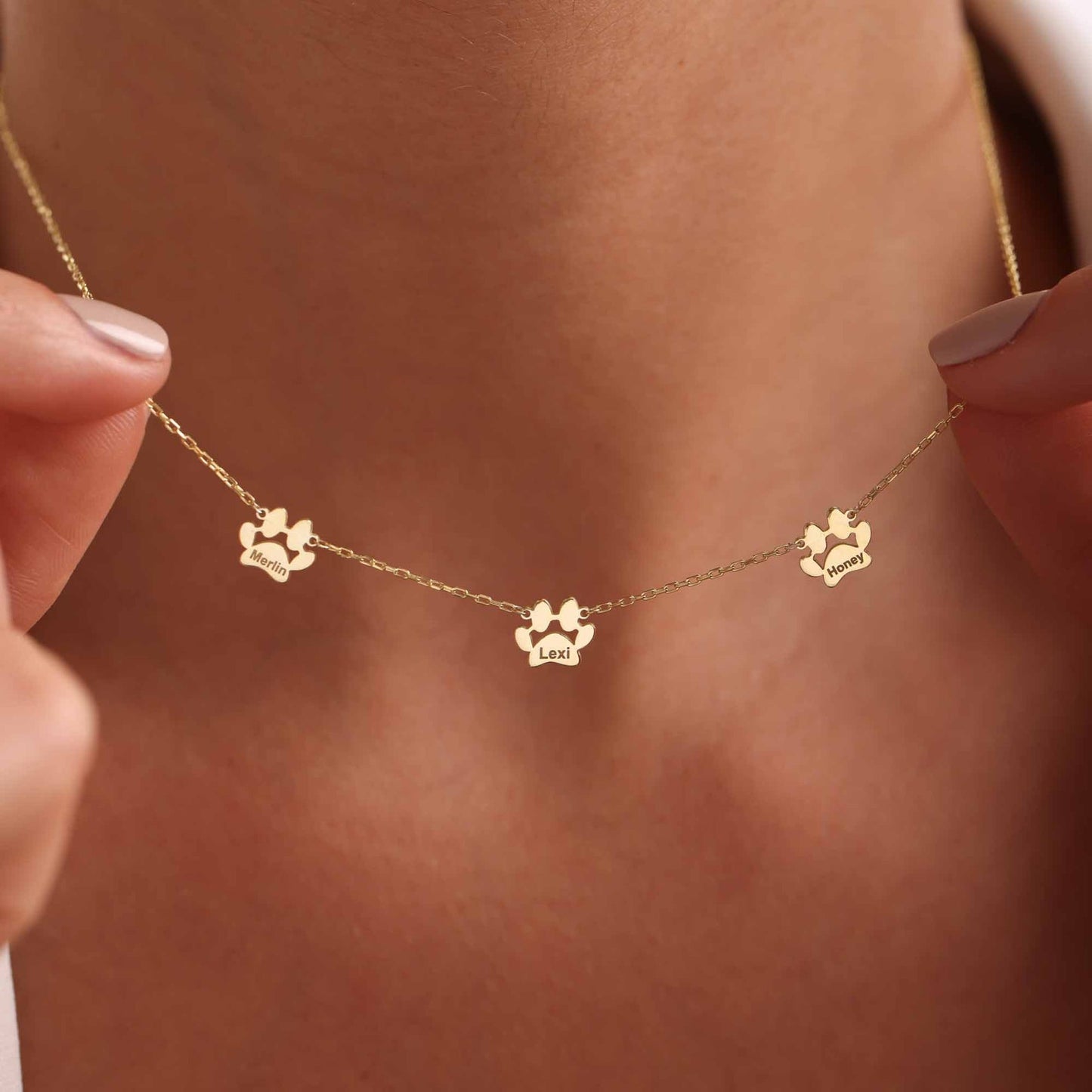 Collier personnalisé avec empreinte de patte d'animal de compagnie, idée cadeau unique, cadeau commémoratif pour animaux de compagnie
