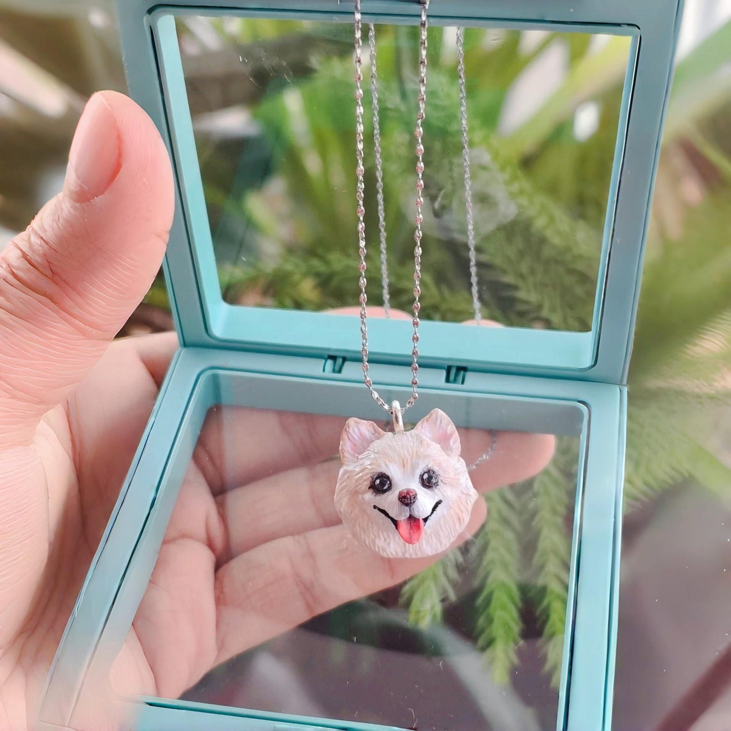 Custom 3D pet sculptures necklace with handmade ceramic pet pendant Pet keepsake Gift