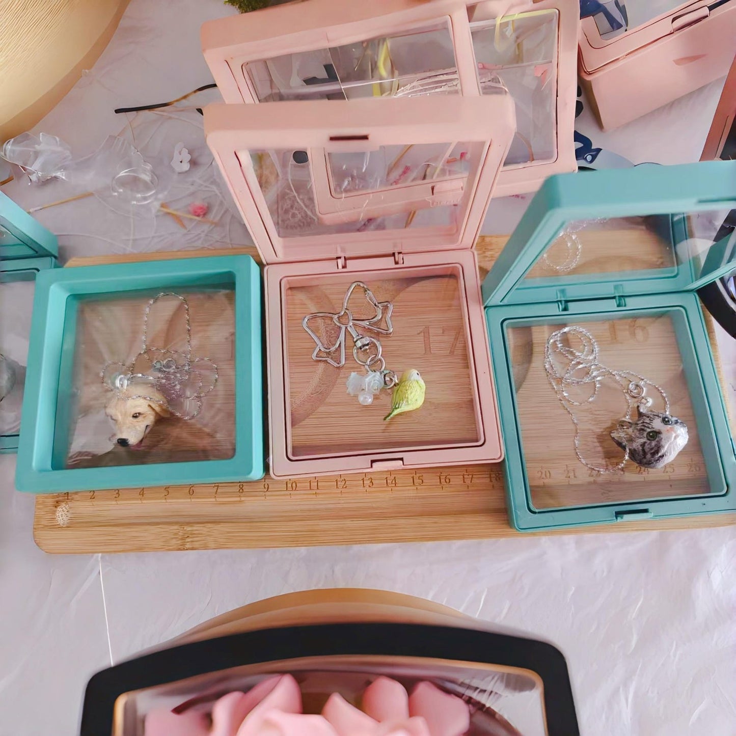 Custom 3D pet sculptures necklace with handmade ceramic pet pendant Pet keepsake Gift