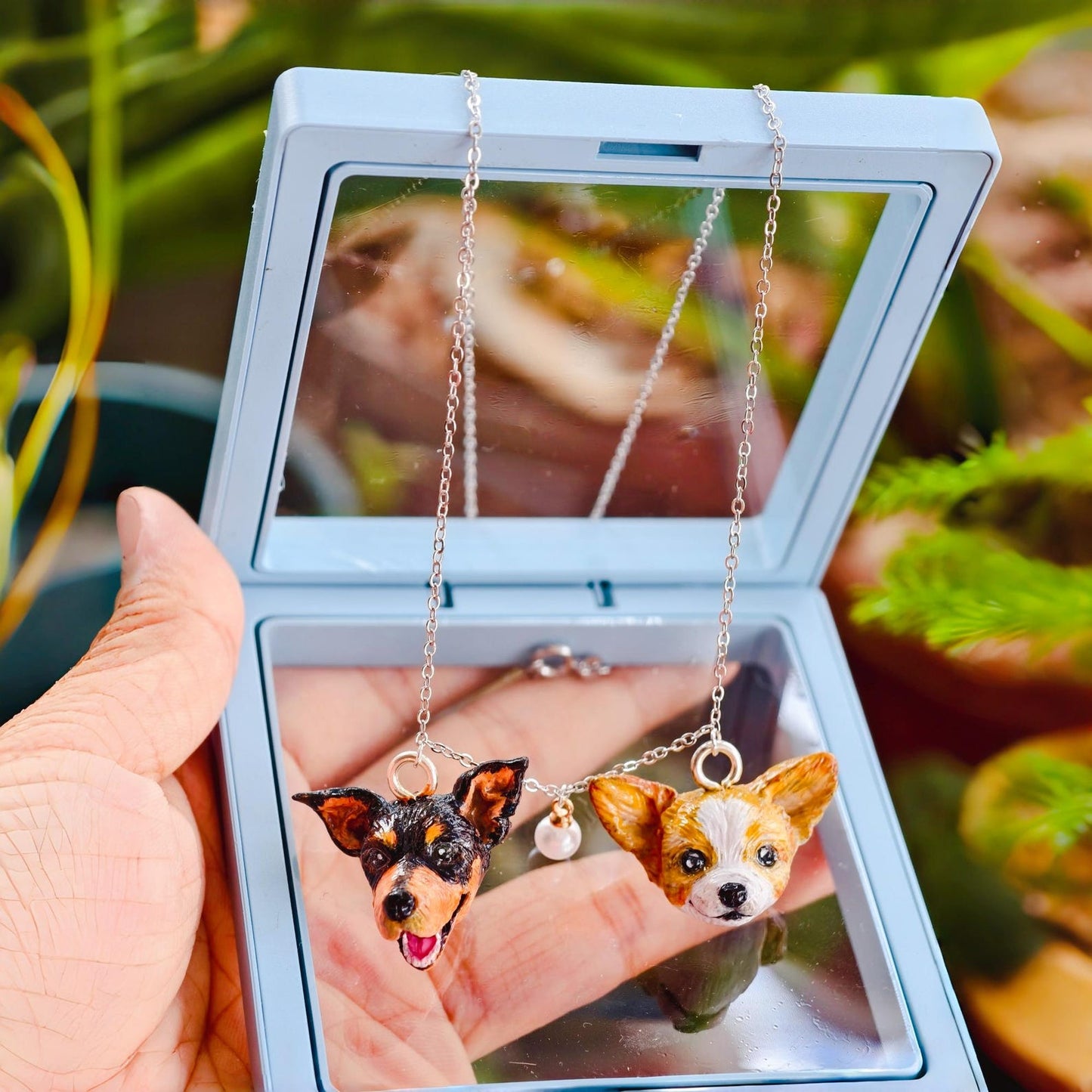 Custom 3D pet sculptures necklace with handmade ceramic pet pendant Pet keepsake Gift