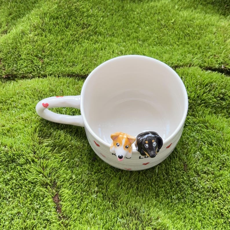 Personalized Pet Figure Mug Custom Dog Ceramic Mug Birthday Mother's Day Gift for Dog Mom