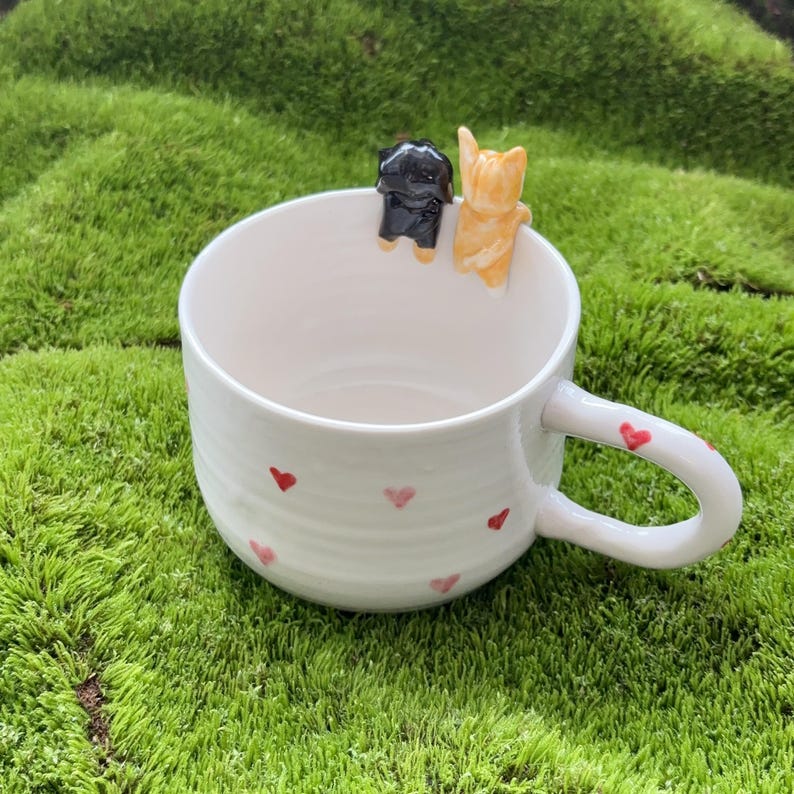Personalized Pet Figure Mug Custom Dog Ceramic Mug Birthday Mother's Day Gift for Dog Mom