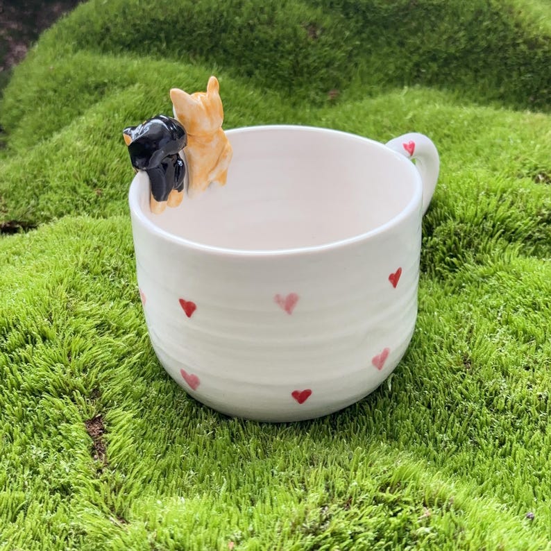 Personalized Pet Figure Mug Custom Dog Ceramic Mug Birthday Mother's Day Gift for Dog Mom