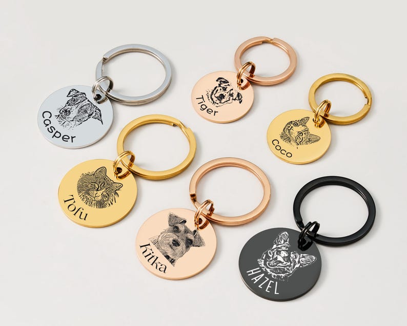 Personalisiertes Gedenkschild für Haustierhalsband mit Haustierohr und Namen, Geschenk für Tierliebhaber
