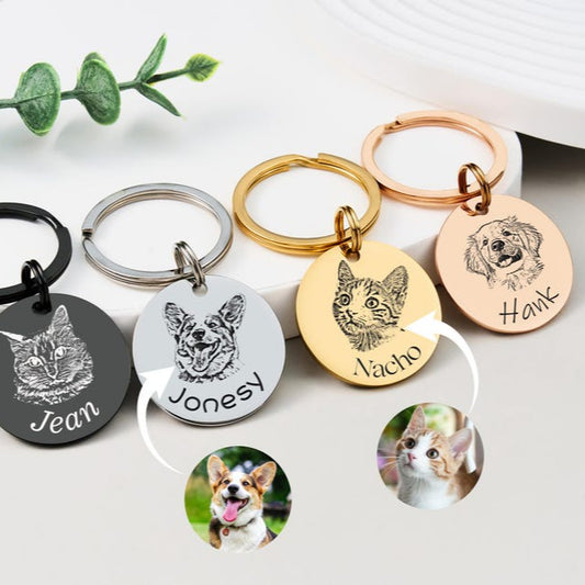 Personalisiertes Gedenkschild für Haustierhalsband mit Haustierohr und Namen, Geschenk für Tierliebhaber