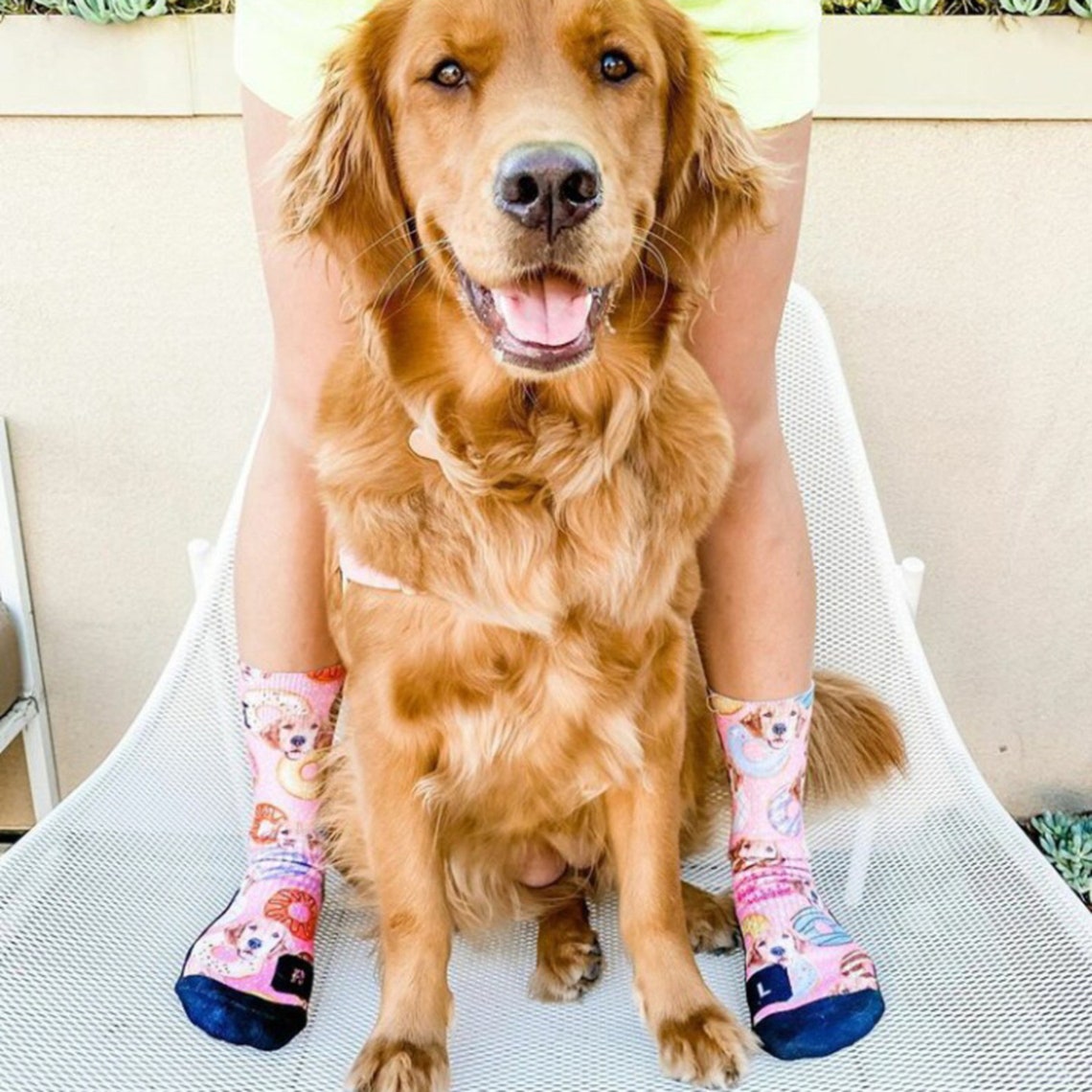 Custom Pet Dog Portrait Face Socks Gift for Pet Lovers