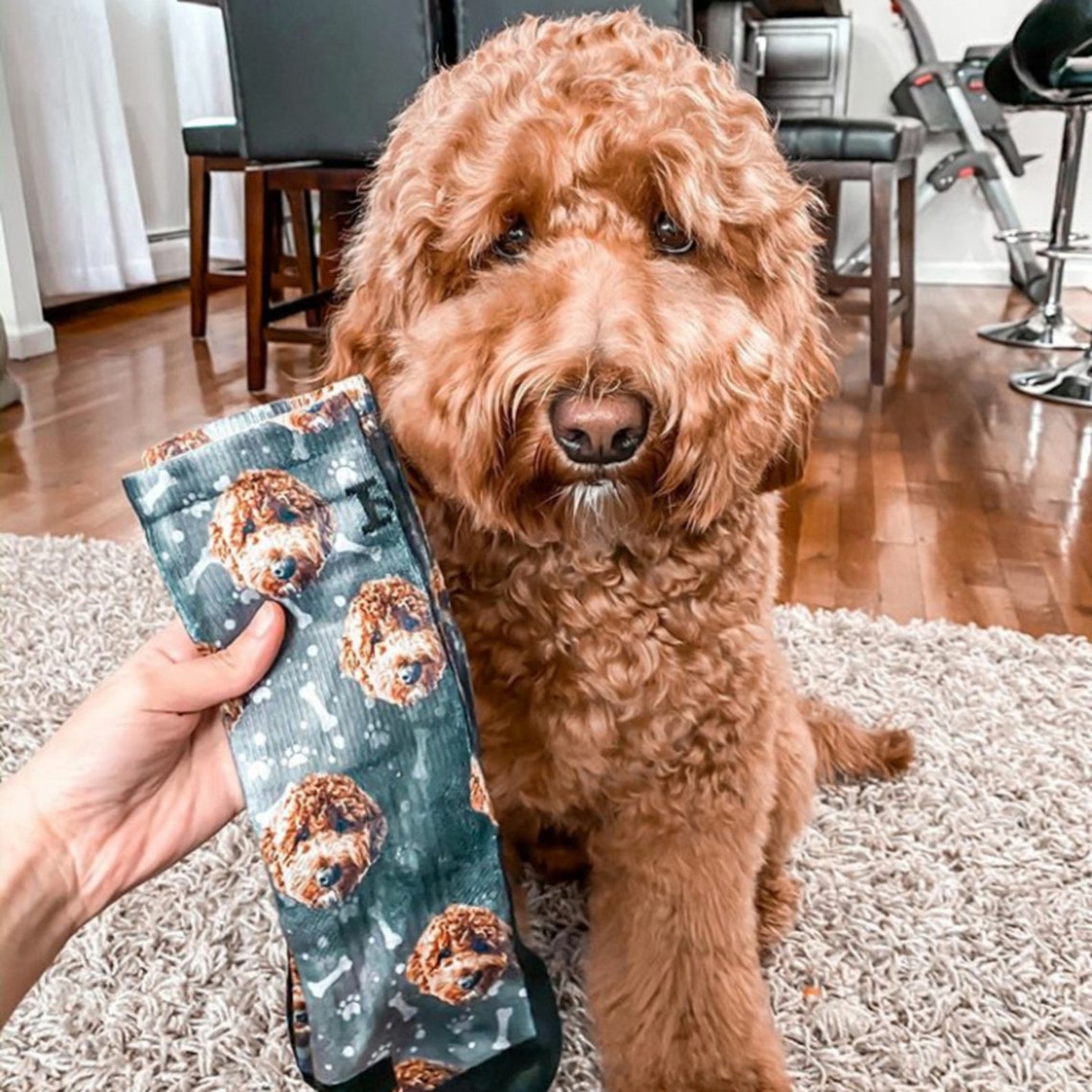 Custom Pet Dog Portrait Face Socks Gift for Pet Lovers
