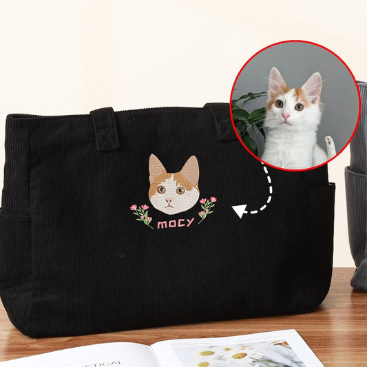 Personalisiertes besticktes Haustiergesicht und Haustiername Sweatshirt Hundeportrait bestickt Crewneck Haustierliebhaber Geschenk