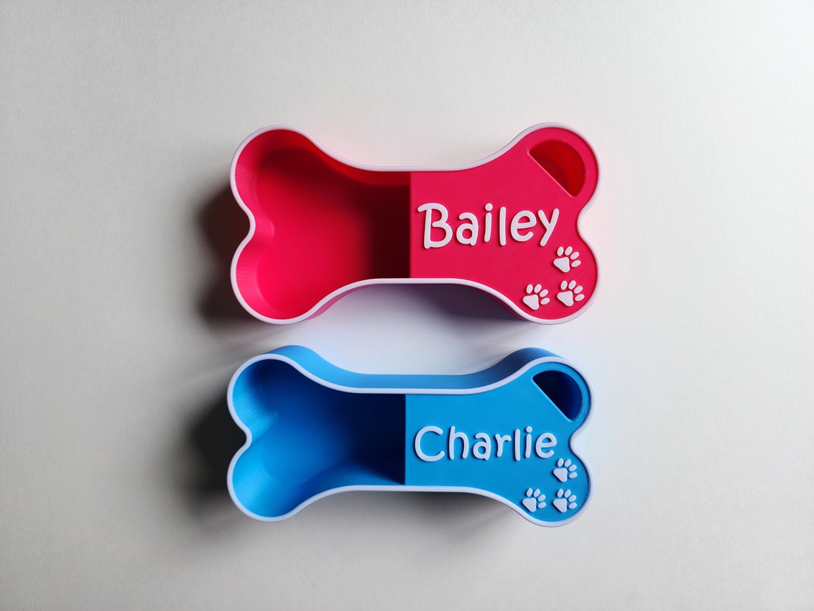 Cuchara para comida con forma de hueso para perro personalizada con nombre, regalo para amantes de las mascotas
