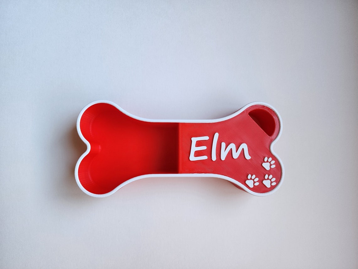 Cuchara para comida con forma de hueso para perro personalizada con nombre, regalo para amantes de las mascotas