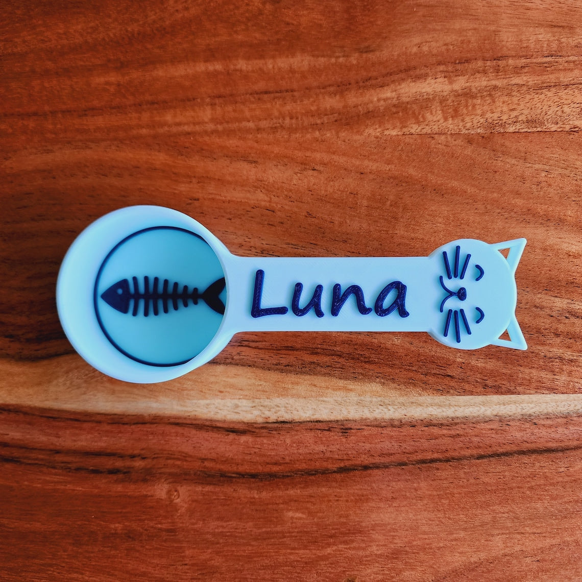 Cuchara para comida de gato personalizada con nombre, regalo para amantes de las mascotas