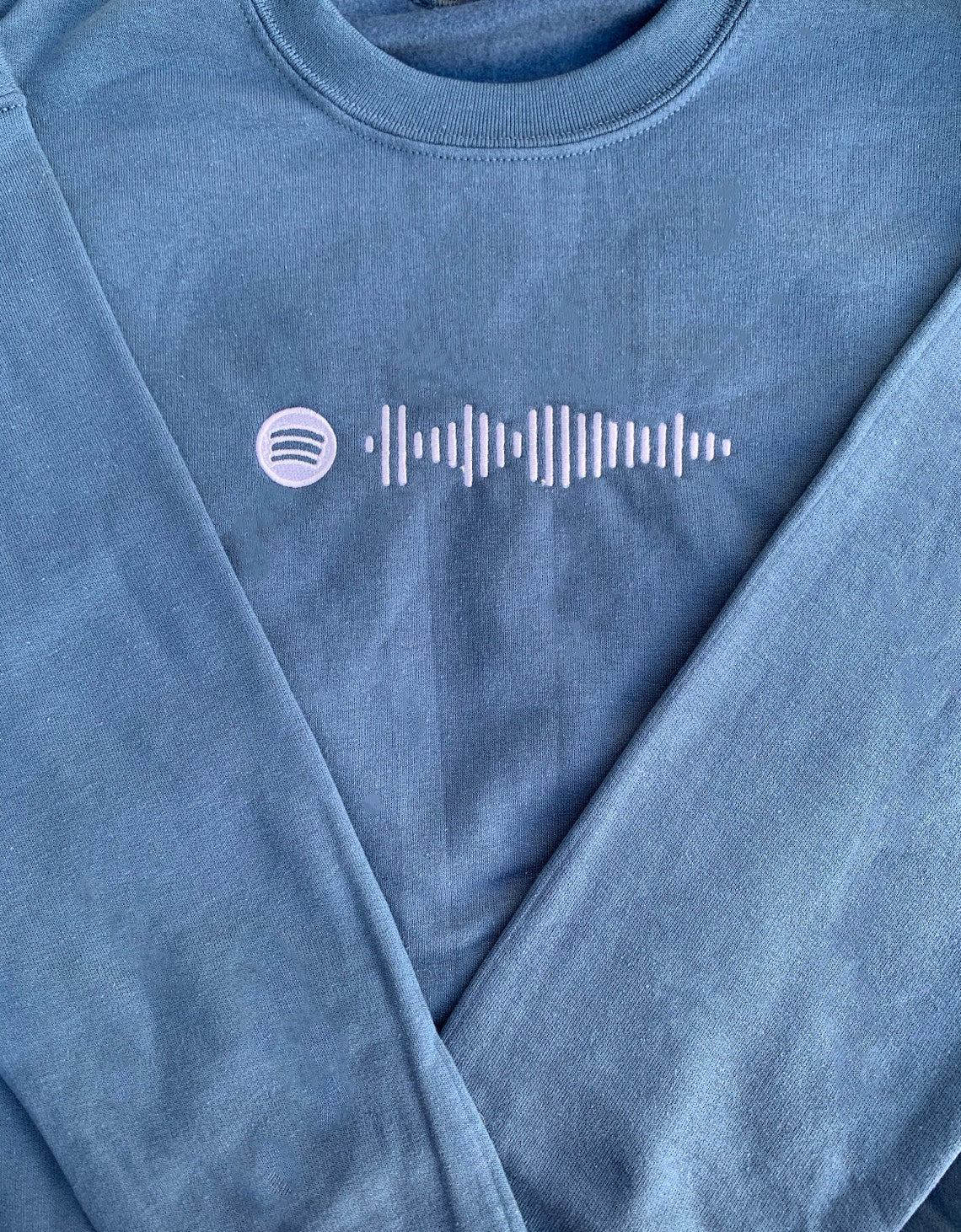Individuell besticktes Spotify-Code-passendes Hoodie-Sweatshirt, Valentinstag-Paar-Geschenke