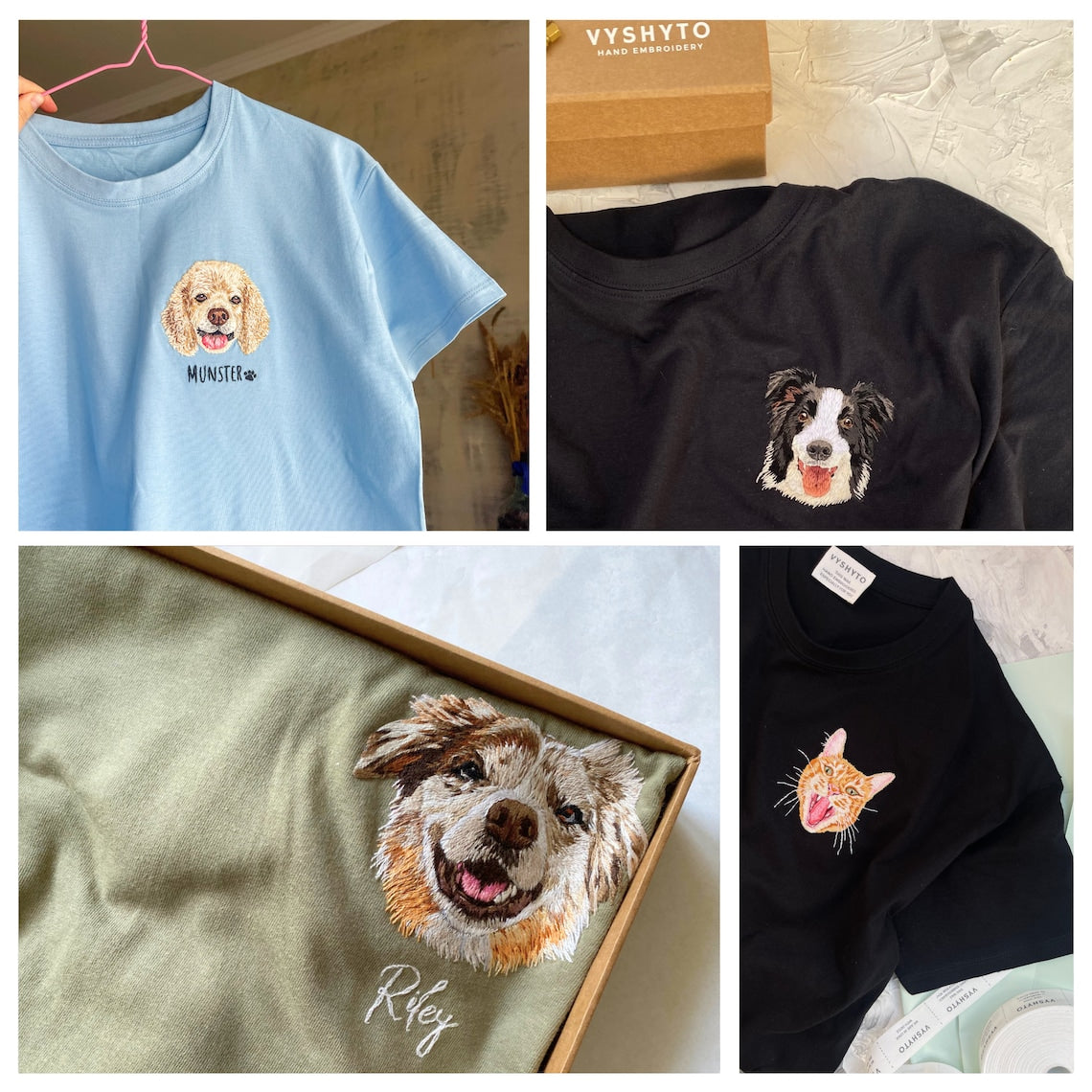 Personalized Pet Photo Portrait Sweatshirt Embroidered Cat Face and Name Hoodie Gift for Cat Parents Pet Lovers