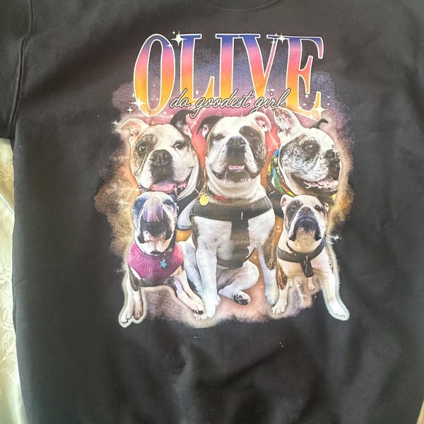 Personalisiertes Vintage-T-Shirt mit Haustierfotos, Geschenk für Tierliebhaber