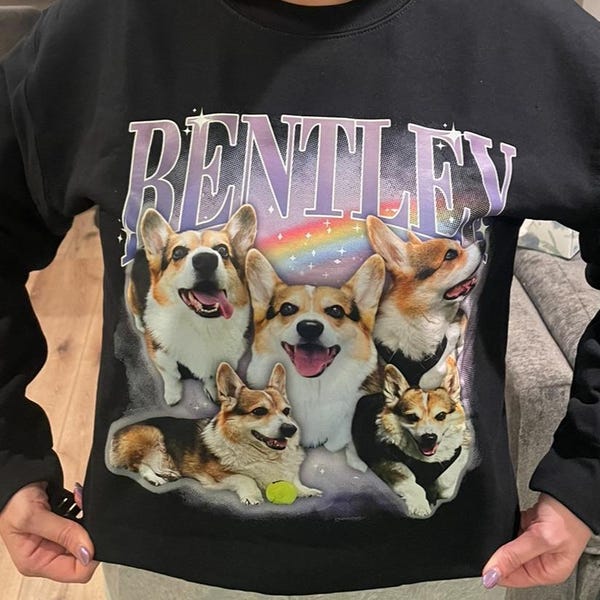 Personalisiertes Vintage-T-Shirt mit Haustierfotos, Geschenk für Tierliebhaber
