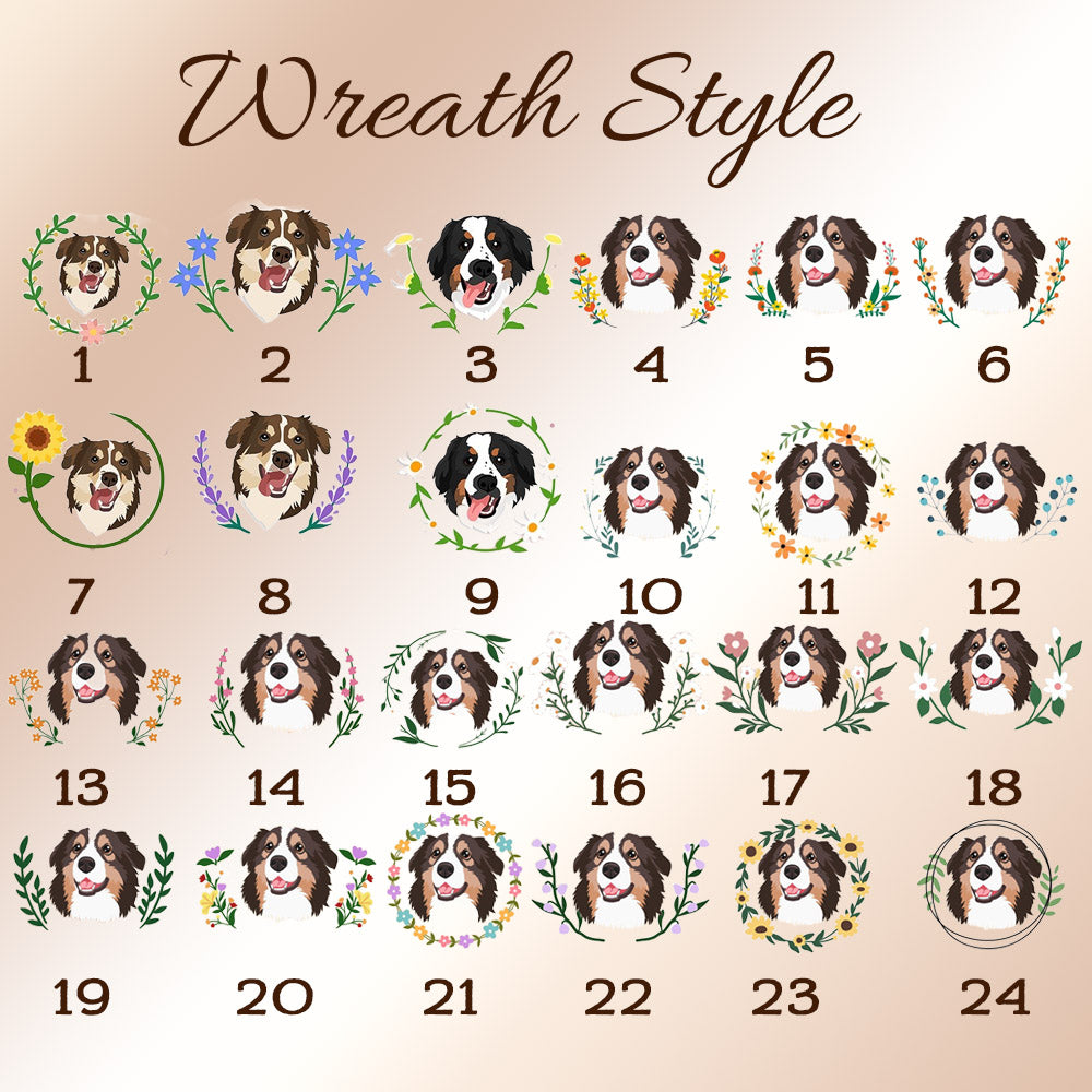 Embroidered Pet Portrait Sweatshirt Custom Wreath Hoodie Pet Sympathy Gifts Christmas Gift For Pet Lovers