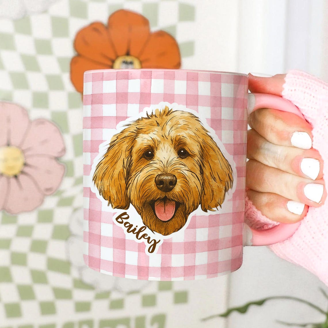 Tasse photo personnalisée pour animaux de compagnie avec visage et nom de chien, cadeau pour les amoureux des chiens