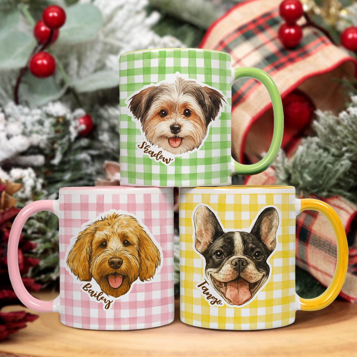 Tasse photo personnalisée pour animaux de compagnie avec visage et nom de chien, cadeau pour les amoureux des chiens