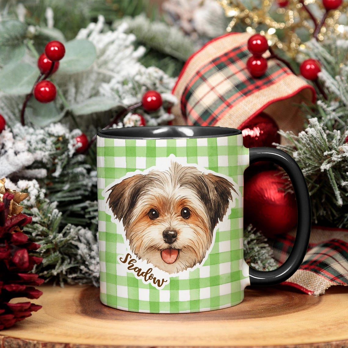 Tasse photo personnalisée pour animaux de compagnie avec visage et nom de chien, cadeau pour les amoureux des chiens