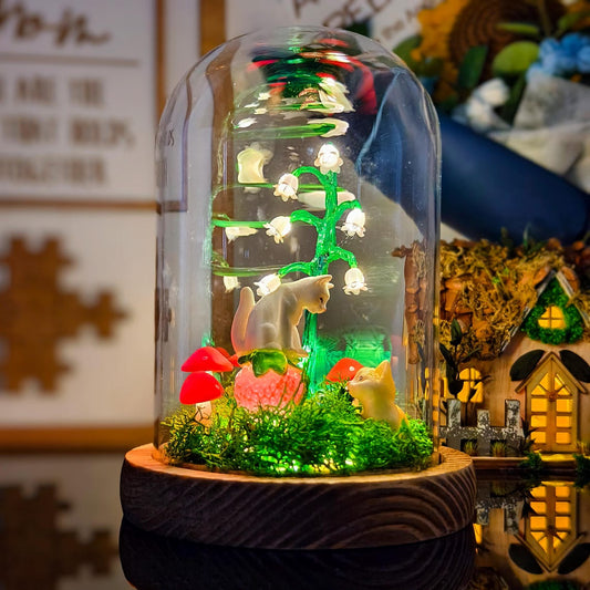 Custom Pet Figurine Mushroom Lamp Christmas Gift For Pet Lovers Unique Home Decor