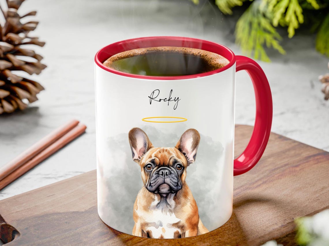 Tasse photo personnalisée pour animaux de compagnie avec visage et nom de chien, cadeau pour les amoureux des chiens
