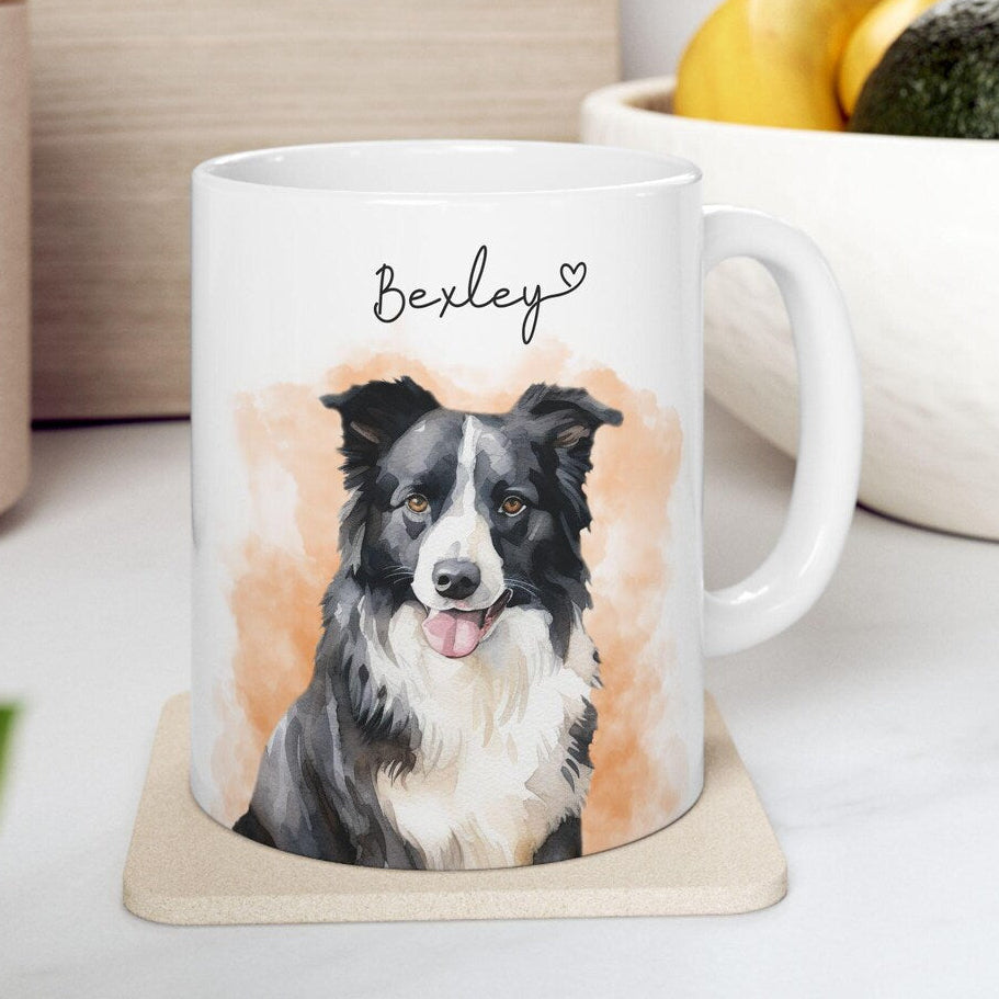 Tasse photo personnalisée pour animaux de compagnie avec visage et nom de chien, cadeau pour les amoureux des chiens
