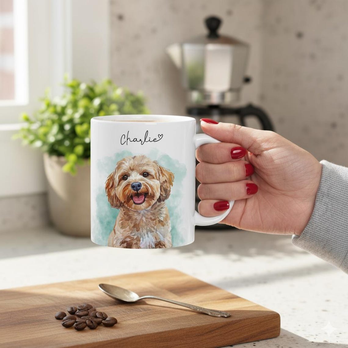 Tasse photo personnalisée pour animaux de compagnie avec visage et nom de chien, cadeau pour les amoureux des chiens