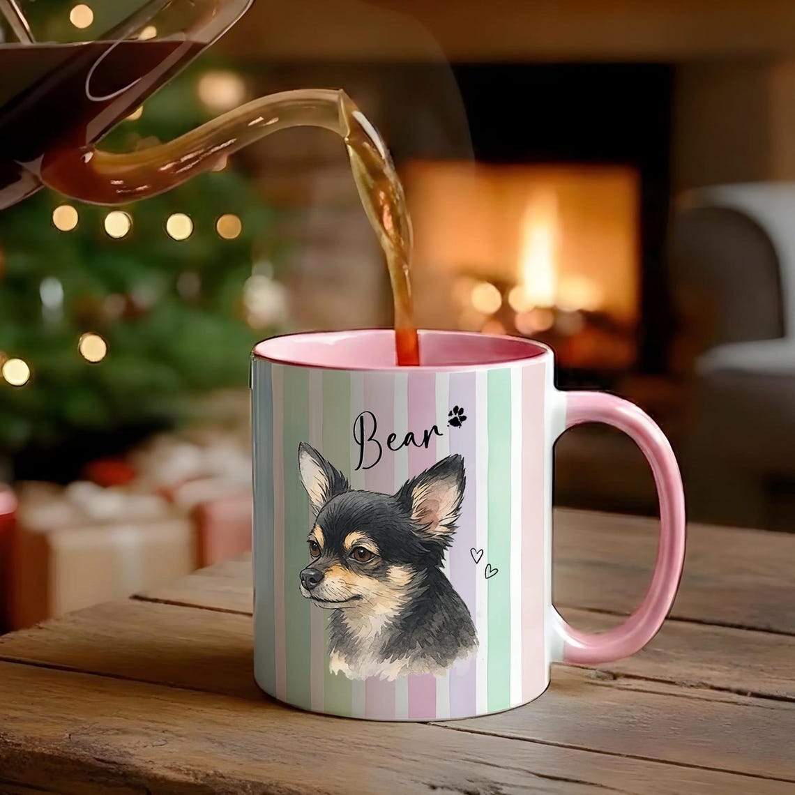 Tasse photo personnalisée pour animaux de compagnie avec visage et nom de chien, cadeau pour les amoureux des chiens
