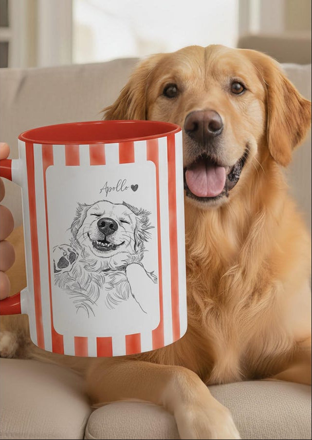 Tasse photo personnalisée pour animaux de compagnie avec visage et nom de chien, cadeau pour les amoureux des chiens