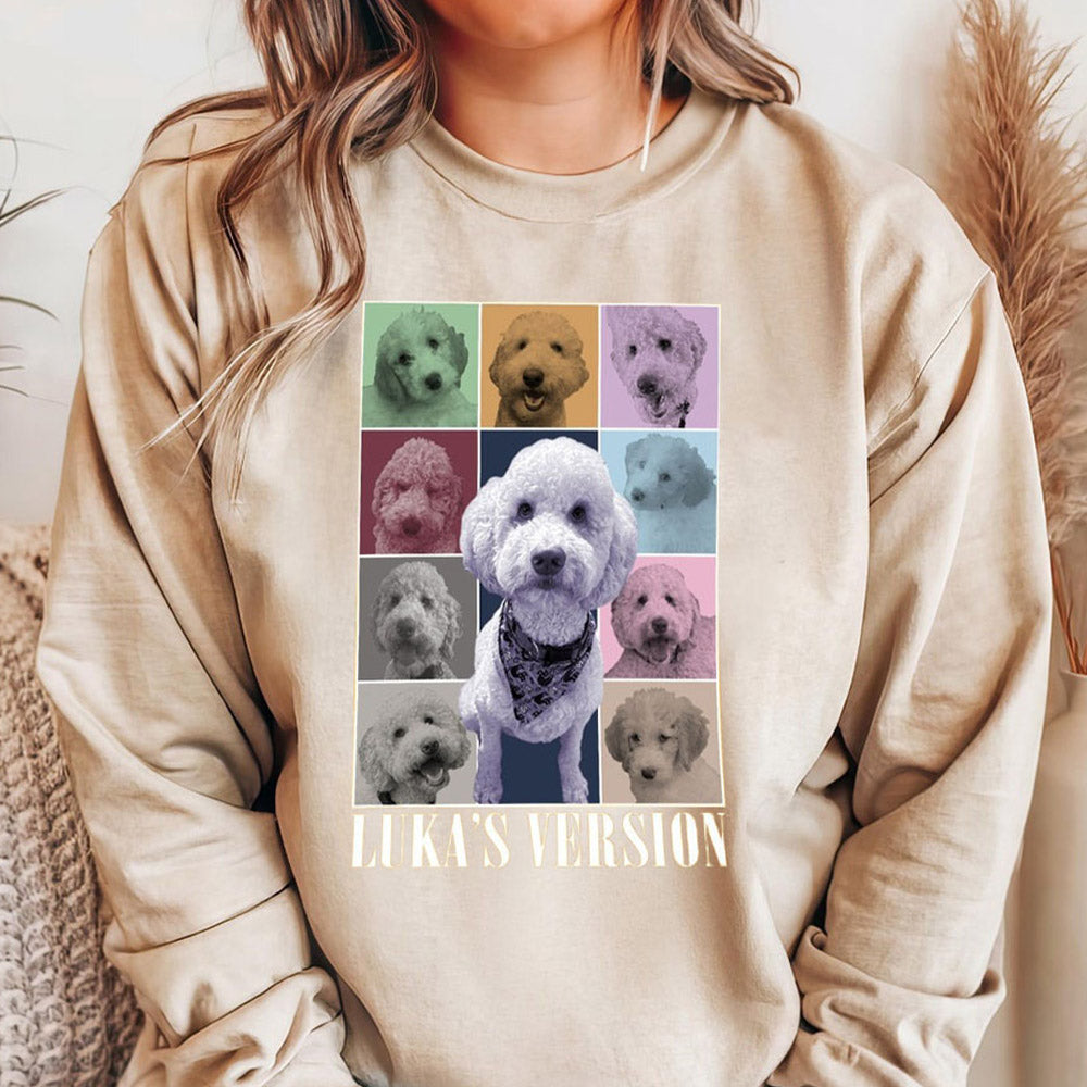 Personalized Vintage Pet Photo Sweatshirt Hoodie Gift for Pet Lovers