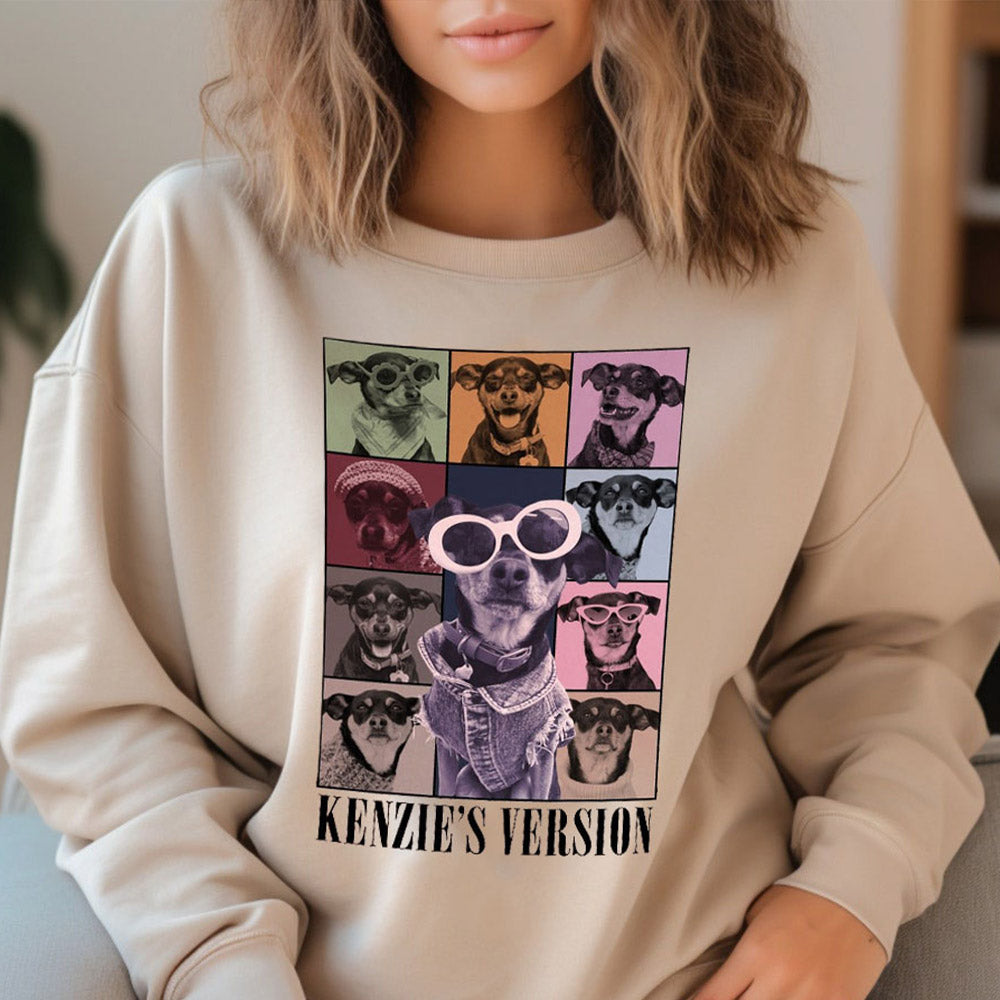 Personalized Vintage Pet Photo Sweatshirt Hoodie Gift for Pet Lovers
