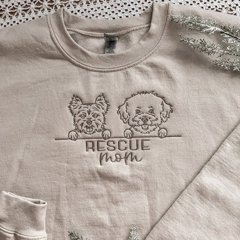 OFERTA CALIENTE❗❗Sudadera con capucha con contorno de mascota bordado y nombres de mascotas, regalo para mamás perrunas, amantes de las mascotas