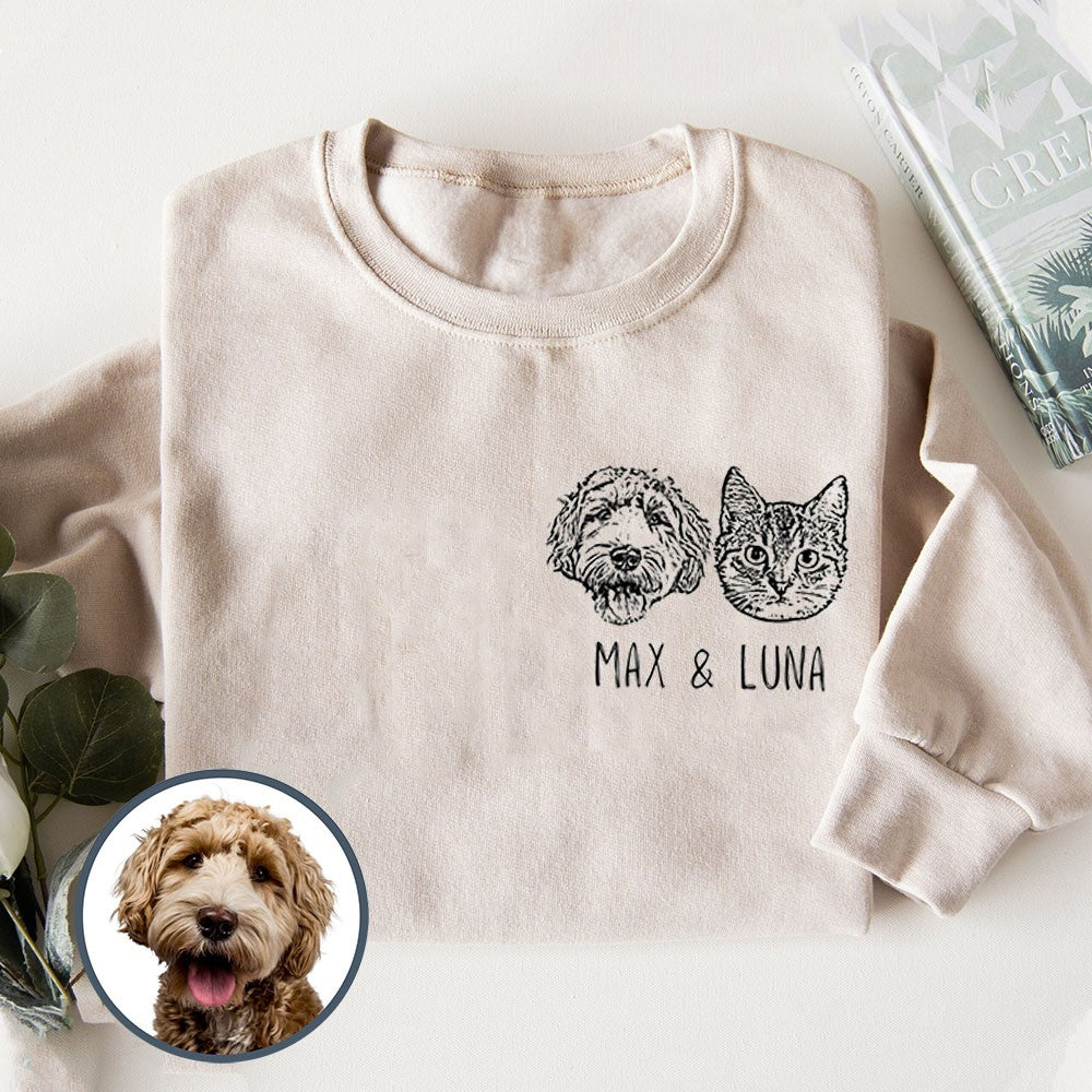 Sudadera con capucha personalizada con cara y nombre de mascota, regalo para mamás de perros y gatos, amantes de las mascotas