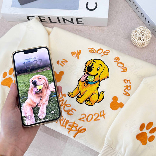 Sudadera personalizada con bordado de cara y nombre de mascota, foto de perro y gato, regalo para amantes de las mascotas