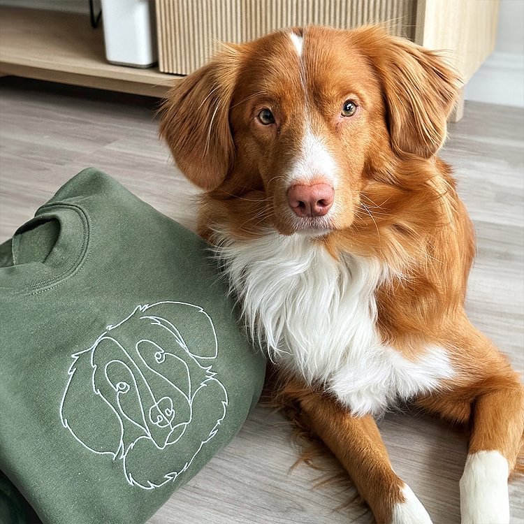 Sudadera con capucha bordada personalizada con retrato de mascota, regalo para dueños de perros y amantes de los gatos. 