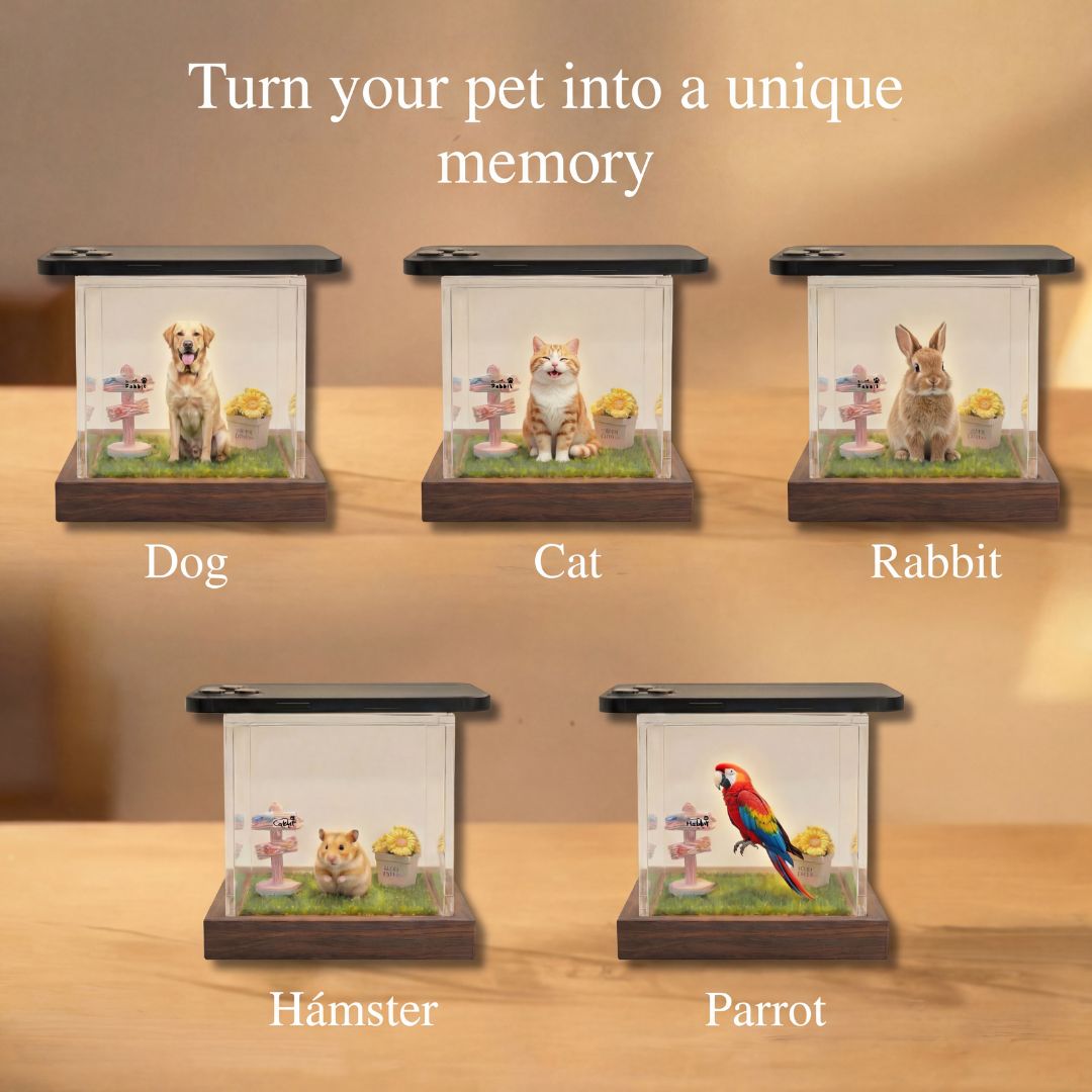 Personalized Holographic Memory – Unique Pet Memory Gift for Pet Lovers