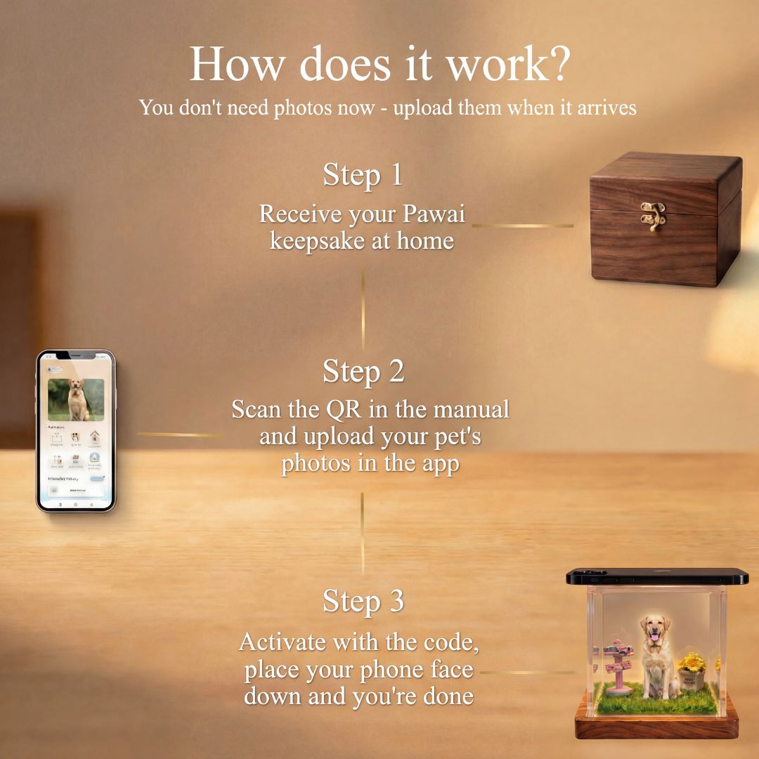 Personalized Holographic Memory – Unique Pet Memory Gift for Pet Lovers